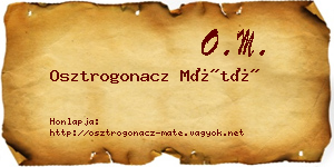 Osztrogonacz Máté névjegykártya